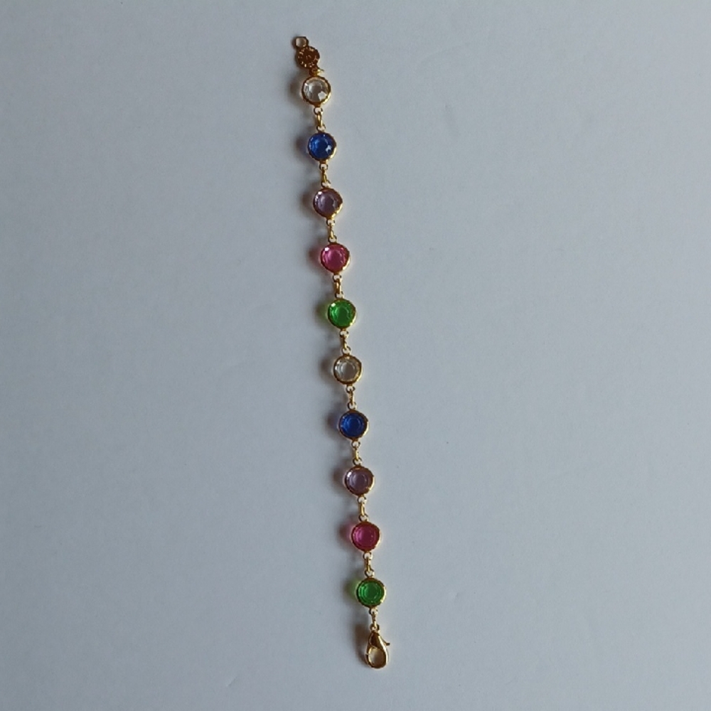 Colorful Bracelet With Gold Tones